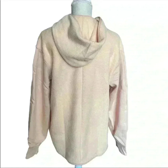 adidas Essentials Golden Logo Fleece Hoodie in Halo Blush Size 2X NWT - Picture 5 of 12
